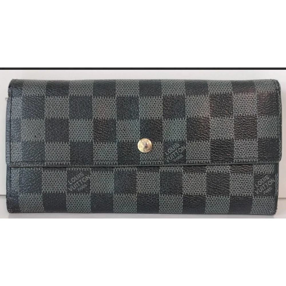 Louis Vuitton Damier Sarah Graphite Envelope Clutch Wallet. 71825